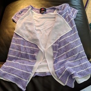 Adorable girls dress shirt with attached sweater